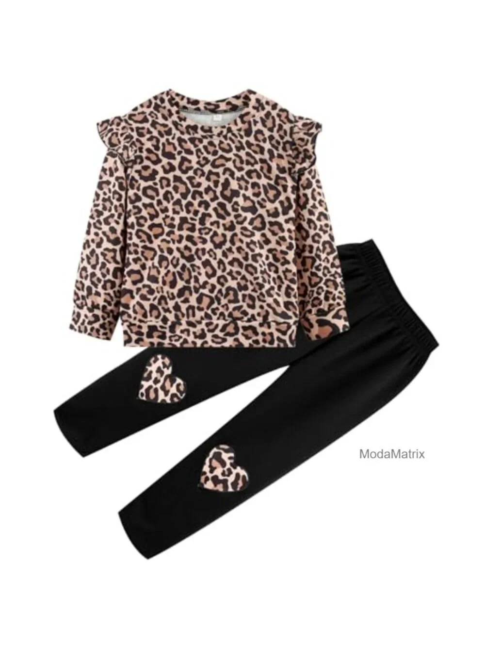 Girls 2 Piece Sweatsuit Set Long Sleeve Top & Jogger Pants